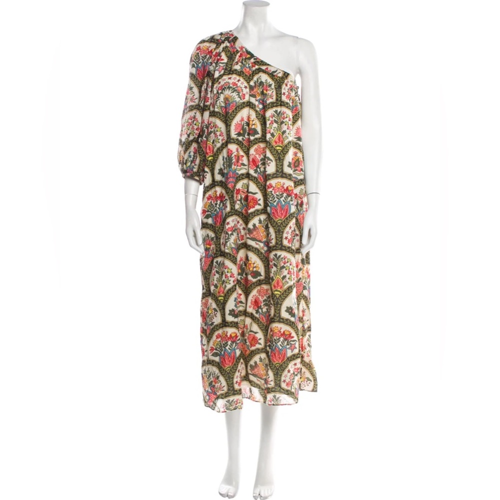 RHODE Printed One Shoulder Dress